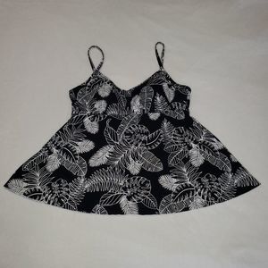 Croft & Barrow Tankini Swim Top Black & White Size Large